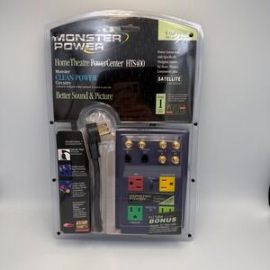 Monster Power Home Theatre PowerCenter HTS400 Surge Protector 4 Outlets 1665J